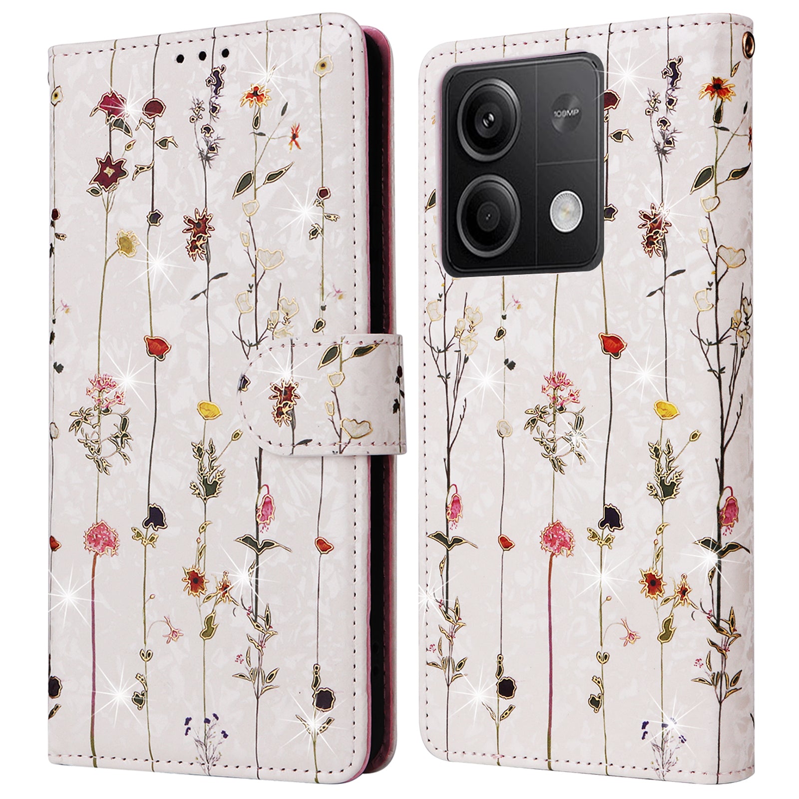 For Xiaomi Redmi Note 13 5G Wallet Case RFID Blocking Lacquered Leather Cover For Xiaomi Redmi Note 13 5G Wallet Case RFID Blocking Lacquered Leather Cover